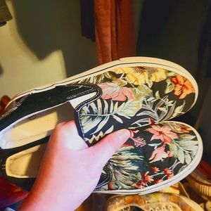 Embroidered slip ons